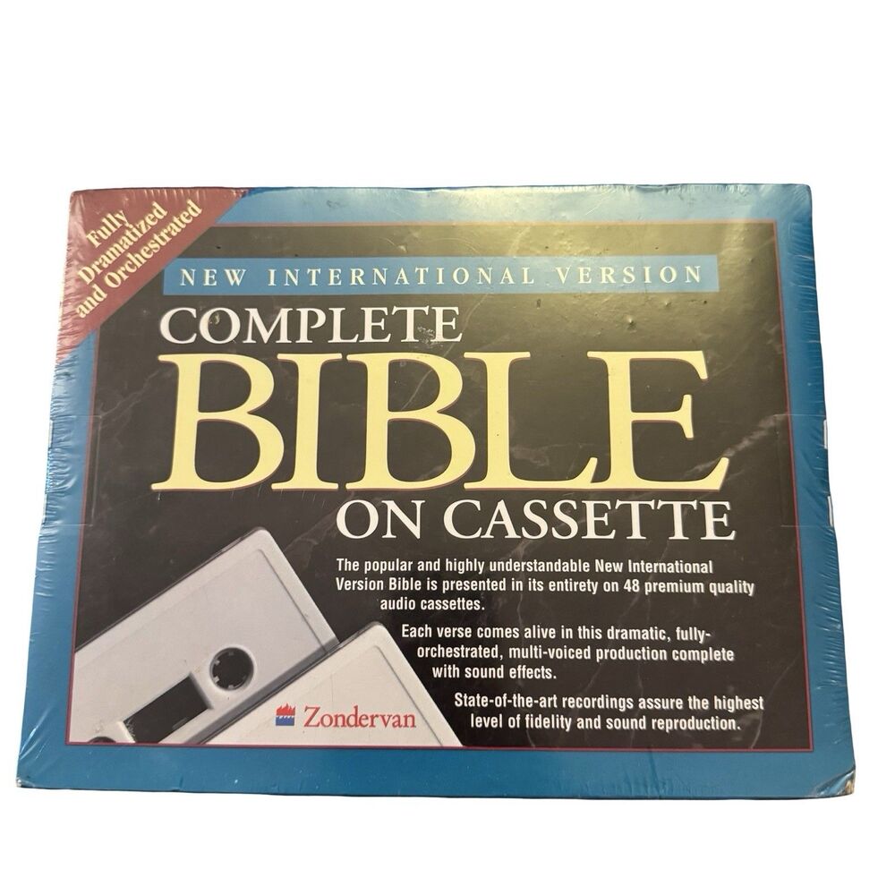 NWT Sealed‎ Zondervan New International Version Complete Bible on 48 Cassettes